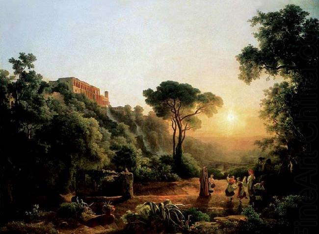 Landscape near Tivoli with Vintager Scens, Karoly Marko the Elder